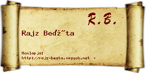 Rajz Beáta névjegykártya